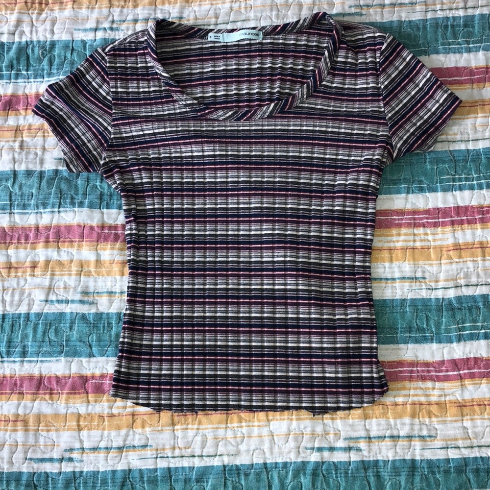 Maurices Ribbed Striped Tee-S